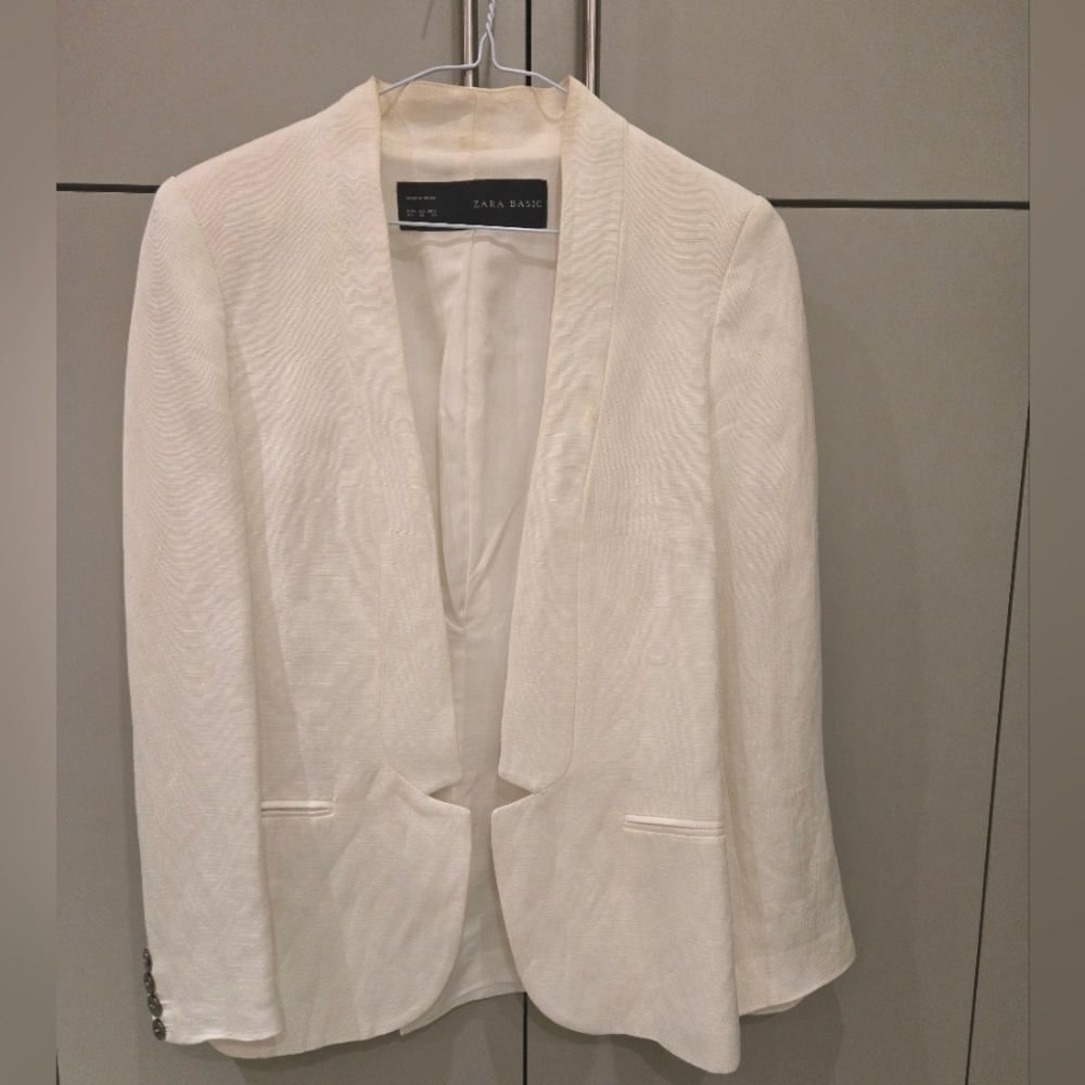 Zara Basic Cream Blazer
